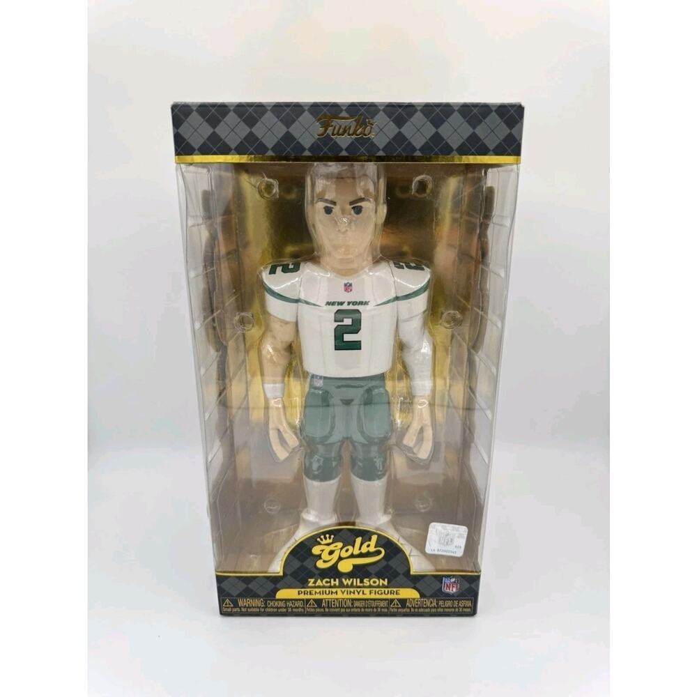 Zach Wilson Funko Gold 12" - New York Jets - NFL - White Jersey